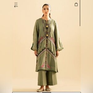 Embroidered 2 pc winter dress